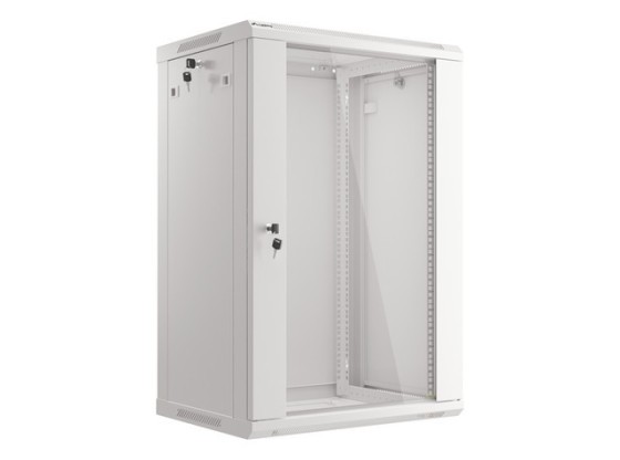 ARMARIO RACK 19" MURAL 18U/600X450 (FLAT PACK) GRIS LANBERG V2
