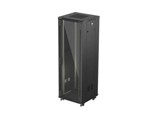 ARMARIO RACK 19" AUTOPORTANTE 37U/600X600 (FLAT PACK) CON PUERTA DE CRISTAL NEGRO LANBERG