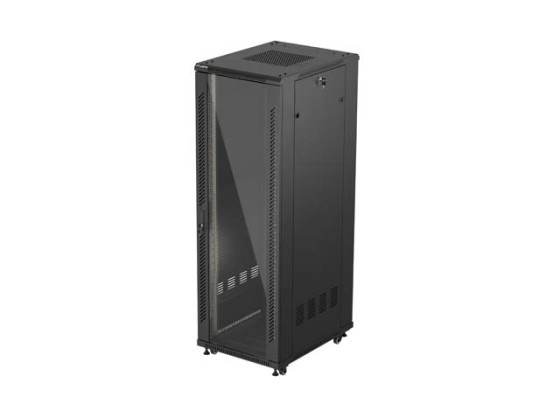 ARMARIO RACK 19" AUTOPORTANTE 37U/600X800 (FLAT PACK) CON PUERTA DE CRISTAL NEGRO LANBERG