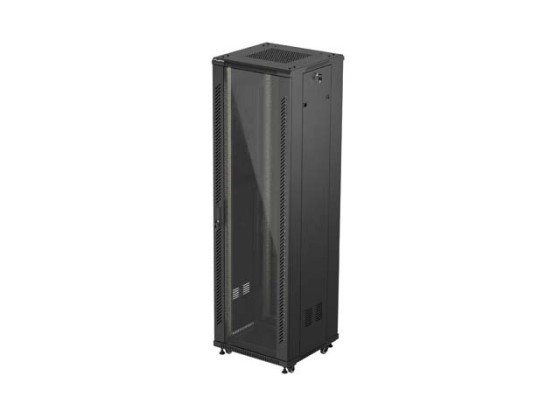 ARMARIO RACK 19" INDEPENDIENTE 42U/600X600 (FLAT PACK) CON PUERTA DE CRISTAL NEGRO LANBERG