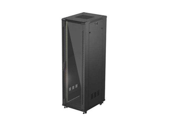 ARMARIO RACK 19" INDEPENDIENTE 42U/600X800 (FLAT PACK) CON PUERTA DE CRISTAL NEGRO LANBERG