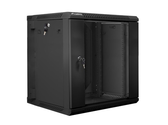 ARMARIO RACK 19" DE DOBLE SECCIÓN PARA MONTAJE EN PARED 12U/600X600 (FLAT PACK) NEGRO LANBERG