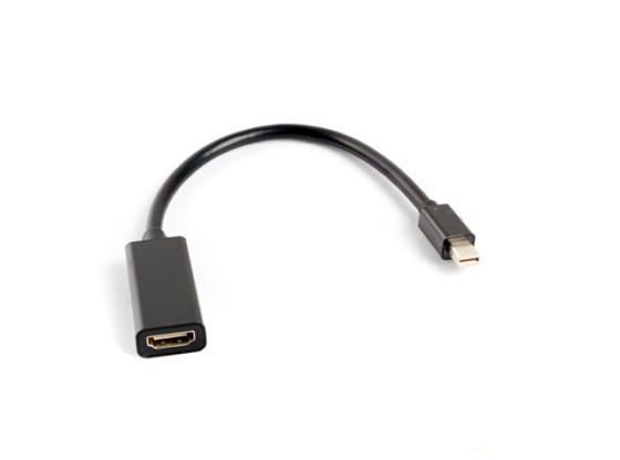 CABLE ADAPTADOR DISPLAYPORT MINI(M) 1.2->HDMI(F) 20CM NEGRO LANBERG