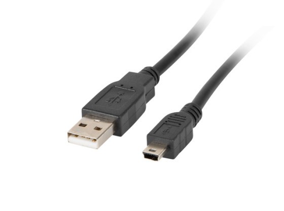 CABLE USB MINI(M)-&gt;USB-A(M) 2.0 0,3M NEGRO (CANON) LANBERG