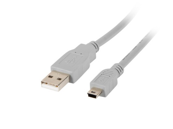CABLE USB MINI(M)-&gt;USB-A(M) 2.0 1,8M GRIS (CANON) LANBERG