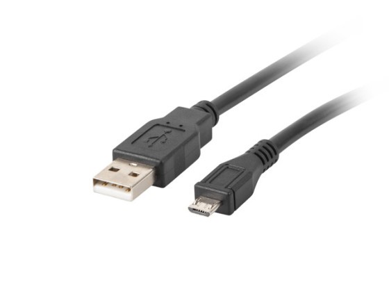 CABLE USB MICRO(M)-&gt;USB-A(M) 2.0 0,3M NEGRO LANBERG