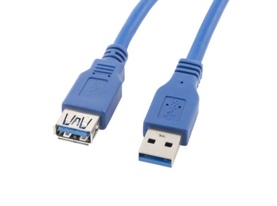 CABLE USB-A M/F 3.0 1,8M AZUL LANBERG