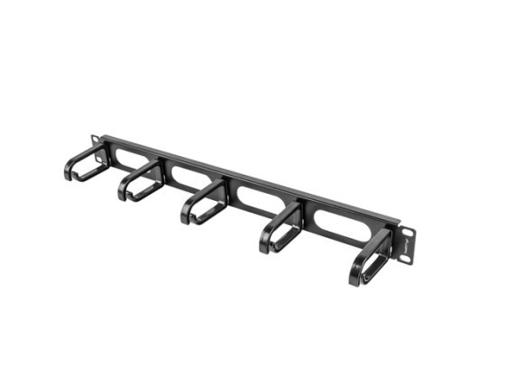 PANEL DE GESTIÓN DE CABLES DE 19" 5 ANILLAS - TIPO B 1U NEGRO LANBERG