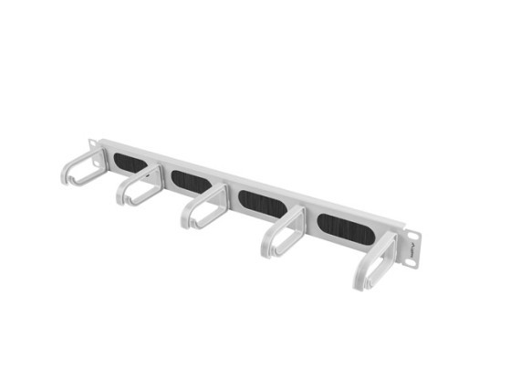 PANEL PASACABLES DE 19" 5 ANILLAS TIPO B 1U GRIS LANBERG