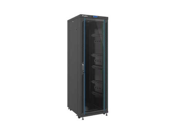 ARMARIO RACK 19" AUTOPORTANTE 37U/600X800 (FLAT PACK) CON PUERTA DE CRISTAL LCD NEGRO LANBERG