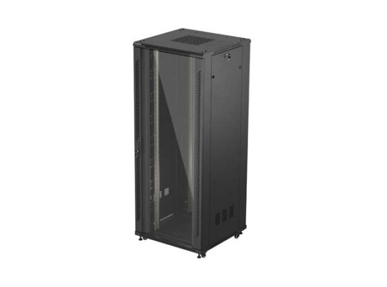 ARMARIO DE INSTALACIÓN EN RACK 19" 42U 800X800 NEGRO PUERTA DE CRISTAL LANBERG (PAQUETE PLANO)