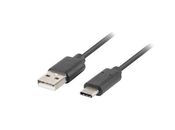 CABLE USB-C(M)-&gt;USB-A(M) 2.0 3M NEGRO QC 3.0 LANBERG