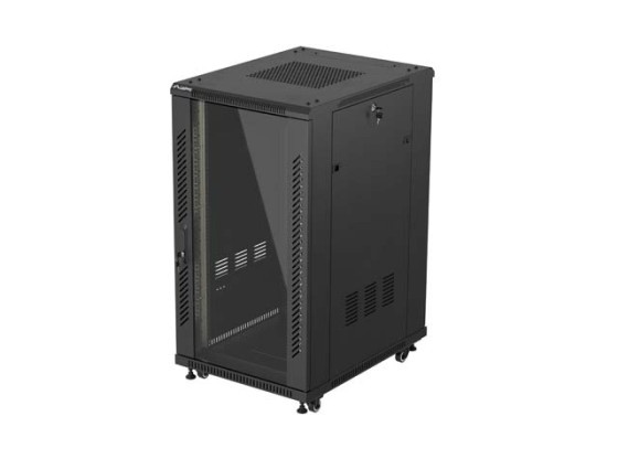 INSTALACIÓN ARMARIO RACK 19" 22U 600X800 NEGRO PUERTA CRISTAL LANBERG (PAQUETE PLANO)