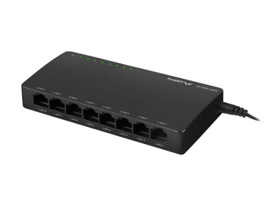 SWITCH LANBERG DSP2-1008-12V 8X 1GB/S NO GESTIONADO GIGABIT ETHERNET SOBREMESA 12V