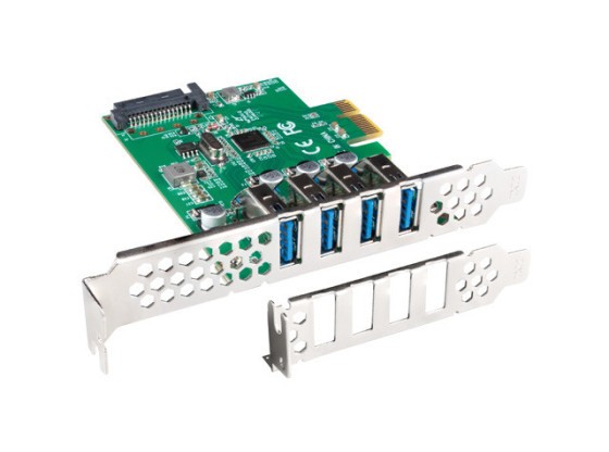 TARJETA PCI EXPRESS X1-&gt;4X USB-A 3.1 GEN1 LANBERG DE PERFIL BAJO