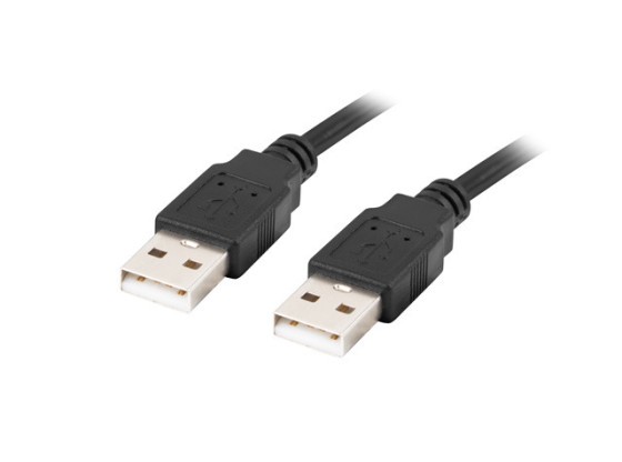 CABLE USB-A M/M 2.0 1M NEGRO LANBERG