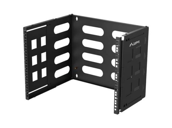 SOPORTE PLEGABLE MONTAJE EN PARED 19" 8U 497X400/240 NEGRO LANBERG
