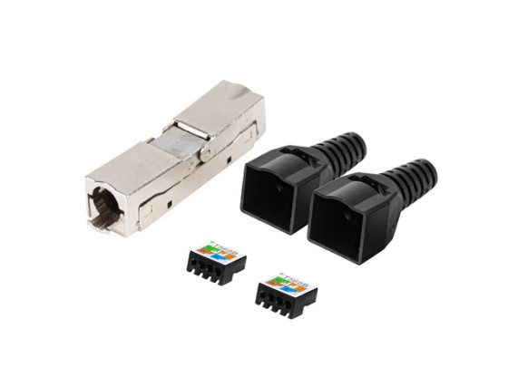 2X RJ45 CAT6 FTP ENCHUFE 8P8C ADAPTADOR SIN HERRAMIENTAS LANBERG