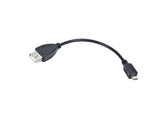 CABLE USB MICRO(M)->USB-A(F) 2.0 0.15M OTG NEGRO OEM LANBERG
