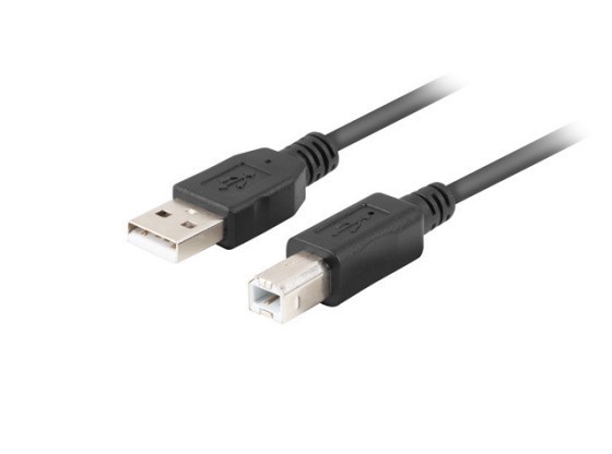CABLE USB-A(M)->USB-B(M) 2.0 3M NEGRO CAJA DE FERRITA LANBERG