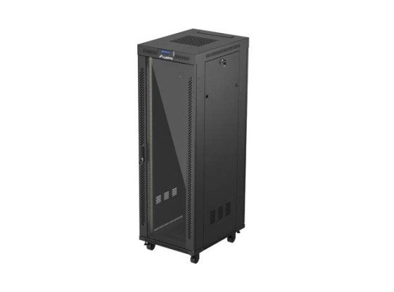 ARMARIO RACK 19" AUTOPORTANTE 37U/600X800 (FLAT PACK) CON PUERTA DE CRISTAL LCD NEGRO LANBERG V2