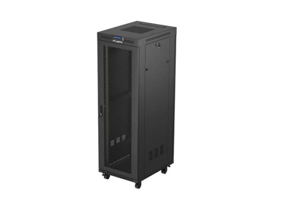 ARMARIO RACK 19" AUTOPORTANTE 37U/600X800 (FLAT PACK) CON PUERTA DE REJILLA LCD NEGRO LANBERG V2