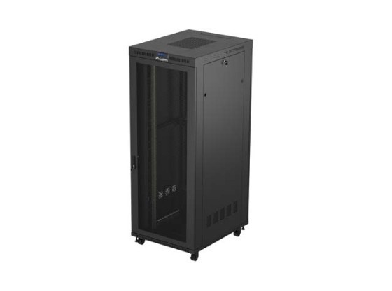 ARMARIO RACK 19" AUTOPORTANTE 42U/800X1000 (FLAT PACK) CON PUERTA DE REJILLA LCD NEGRO LANBERG V2