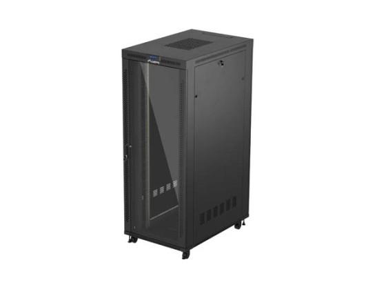 ARMARIO RACK 19" INDEPENDIENTE 42U/800X1200 (FLAT PACK) CON PUERTA DE CRISTAL LCD NEGRO LANBERG V2