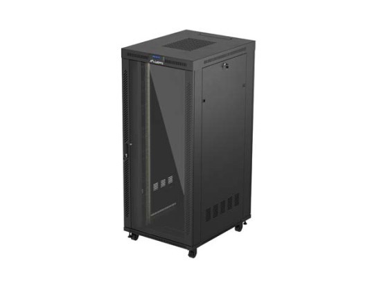 ARMARIO RACK 19" AUTOPORTANTE 37U/800X1000 (FLAT PACK) CON PUERTA DE CRISTAL LCD NEGRO LANBERG V2