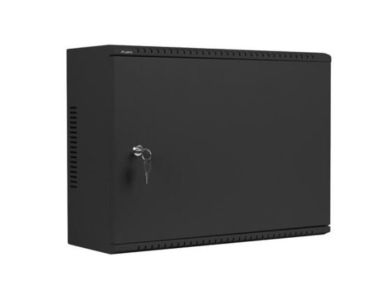 ARMARIO RACK 19" MURAL 4U+3U/540X200 BAJO PERFIL NEGRO LANBERG (MONTADO)