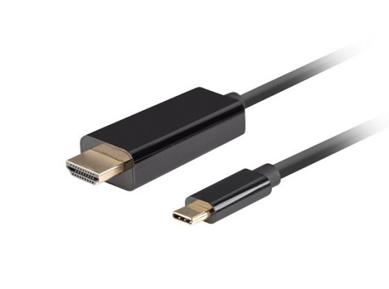 CABLE USB-C(M)-&gt;HDMI(M) 0,5M 4K 60HZ NEGRO LANBERG