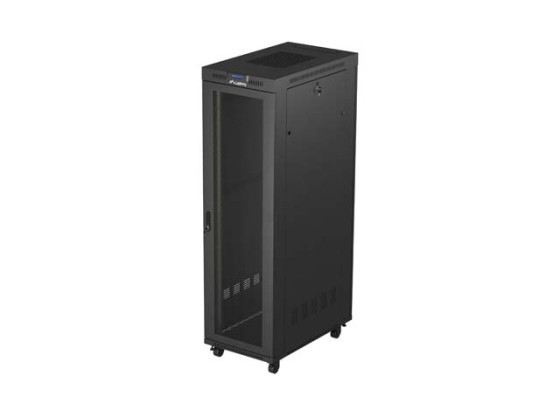 ARMARIO RACK 19" AUTOPORTANTE 42U/600X1000 (FLAT PACK) CON PUERTA DE REJILLA LCD NEGRO LANBERG V2