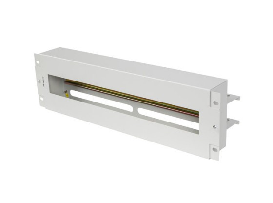 PANEL DE DISTRIBUCIÓN DE TENSIÓN 3U DE 19" CON CARRIL DIN TS-35 GRIS LANBERG