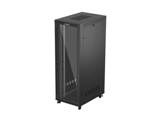 ARMARIO DE INSTALACIÓN EN RACK 19" 47U 800X1200 NEGRO PUERTA DE CRISTAL LCD LANBERG (PAQUETE PLANO) V2