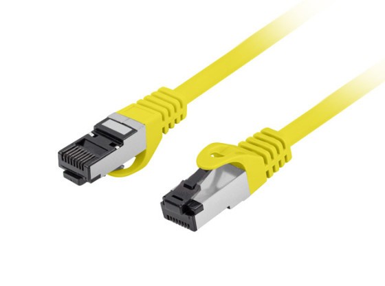 PATCHCORD CAT.8.1 S/FTP LSZH CU 0.5M AMARILLO FLUKE PASADO LANBERG
