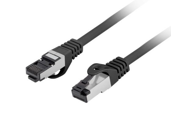 PATCHCORD CAT.8.1 S/FTP LSZH CU 0.25M NEGRO FLUKE PASÓ LANBERG