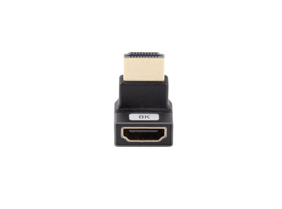 ADAPTADOR HDMI(M)->HDMI(F) 8K ANGULADO HACIA ARRIBA ALUMINIO PLATA LANBERG