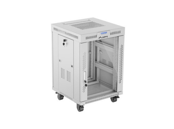 INSTALACIÓN RACK 19" 15U 600X600 GRIS PUERTA CRISTAL LCD LANBERG (FLAT PACK) V2