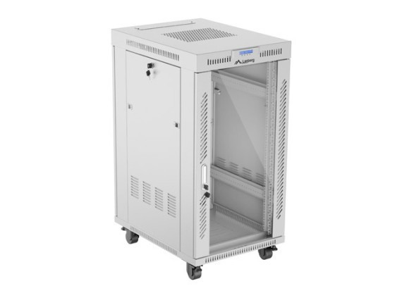 RACK DE INSTALACIÓN 19" 22U 600X800 GRIS PUERTA DE CRISTAL LCD LANBERG (PAQUETE PLANO) V2