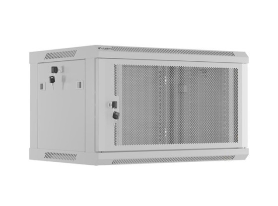 RACK DE INSTALACIÓN 19" 6U 600X450 GRIS PUERTA PERFORADA LANBERG (PAQUETE PLANO)