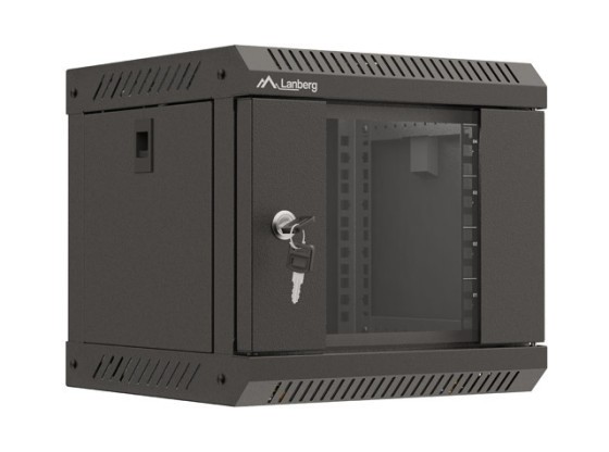 RACK DE INSTALACIÓN 10" 4U 300X300 PUERTA DE CRISTAL NEGRO LANBERG (PAQUETE PLANO)