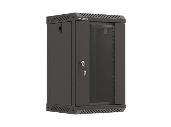 RACK DE INSTALACIÓN 10" 9U 300X300 PUERTA DE CRISTAL NEGRO LANBERG (PAQUETE PLANO)