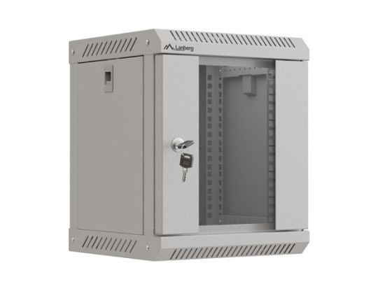 RACK DE INSTALACIÓN 10" 6U 300X300 PUERTA DE CRISTAL GRIS LANBERG (PAQUETE PLANO)