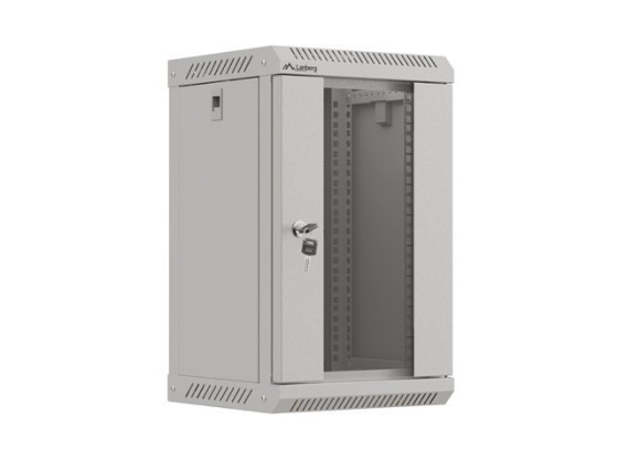 RACK DE INSTALACIÓN 10" 9U 300X300 PUERTA DE CRISTAL GRIS LANBERG (PAQUETE PLANO)