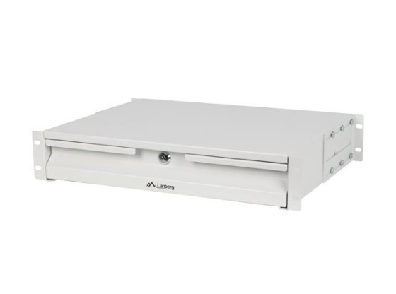 LANBERG 19" 2U 360MM CAJÓN GRIS PARA ARMARIO (2U/483X360MM CAPACIDAD DE CARGA HASTA 90KG, MONTAJE EN 4 PUNTOS)