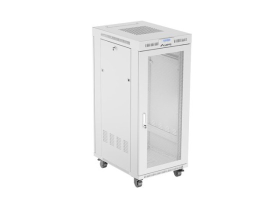 ARMARIO DE INSTALACIÓN EN RACK 19" 27U 600X800 LCD GRIS PUERTA PERFORADA LANBERG (PAQUETE PLANO)