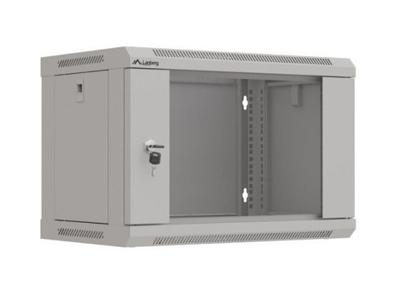 RACK DE INSTALACIÓN 19" 6U 540X350 GRIS PUERTA DE CRISTAL LANBERG (PAQUETE PLANO)
