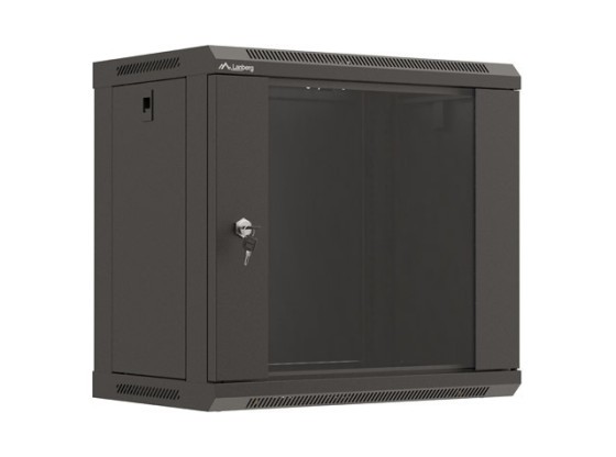 RACK DE INSTALACIÓN 19" 9U 540X350 NEGRO PUERTA DE CRISTAL LANBERG (PAQUETE PLANO)