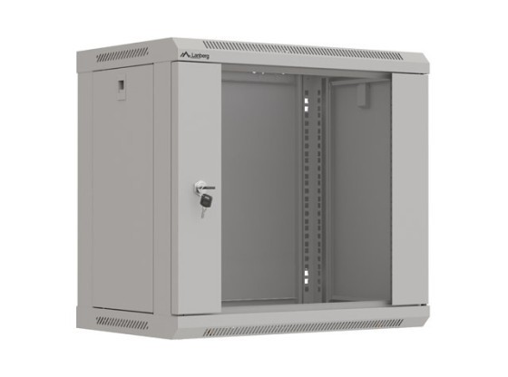RACK DE INSTALACIÓN 19" 9U 540X350 PUERTA DE CRISTAL GRIS LANBERG (PAQUETE PLANO)