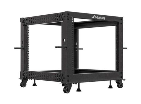 RACK ABIERTO 19" 9U 600X600-1100 AJUSTABLE NEGRO LANBERG